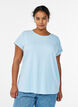 T-shirt met korte mouwen van katoenmix, Blauw, Model image number 0