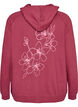 Hoodie met ritssluiting en achterkant print, Rood, Packshot image number 1