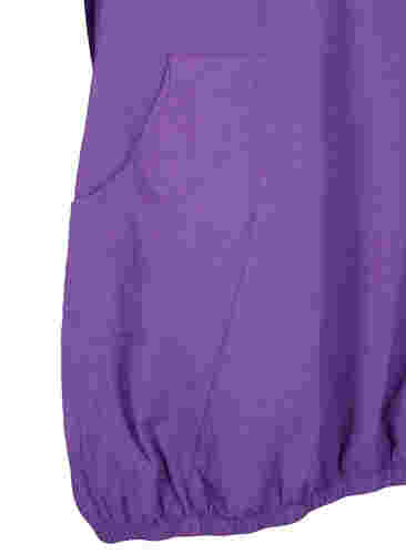 Katoenen jurk met korte mouwen, Deep Lavender, Packshot image number 3