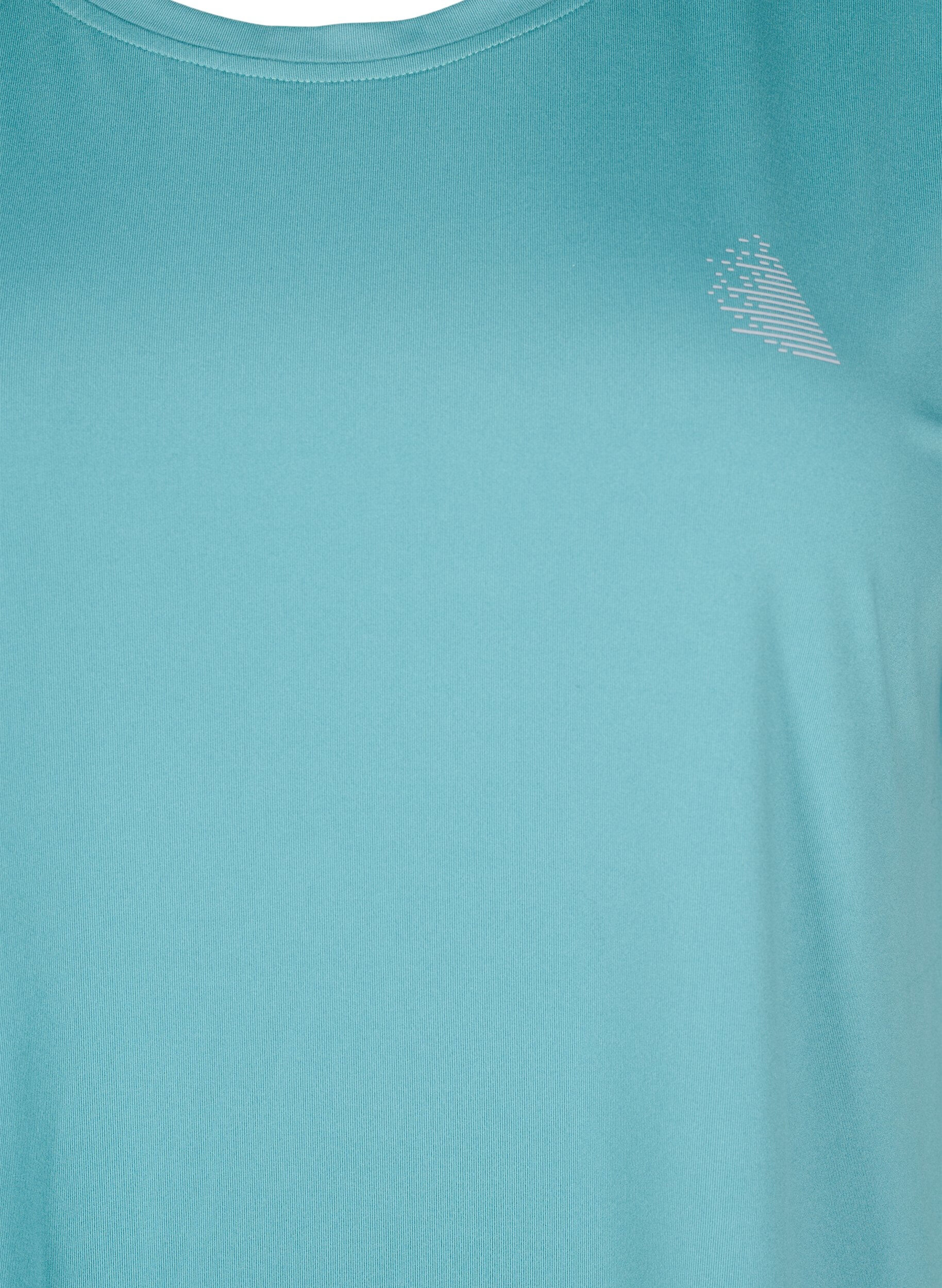 Zizzi Effen gekleurd T-shirt voor sporten, Groen, Packshot image number 2