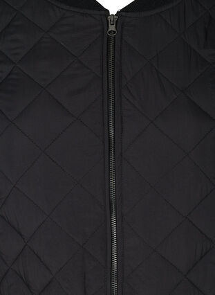 Korte gewatteerde jas met zakken, Black, Packshot image number 2