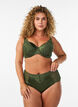 Hipster string met kant en microvezel, Groen, Model image number 0