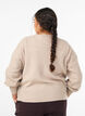 Vest van ribtricot met knopen, Beige, Model image number 2