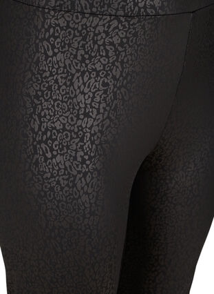 Legging met ton-sur-ton patroon, Black, Packshot image number 2
