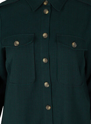 Lange geruite blouse jas in katoen, Ponderosa Pine, Packshot image number 2