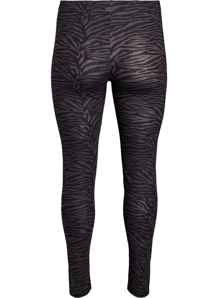 Viscose leggings met print, Zwart, Packshot image number 1