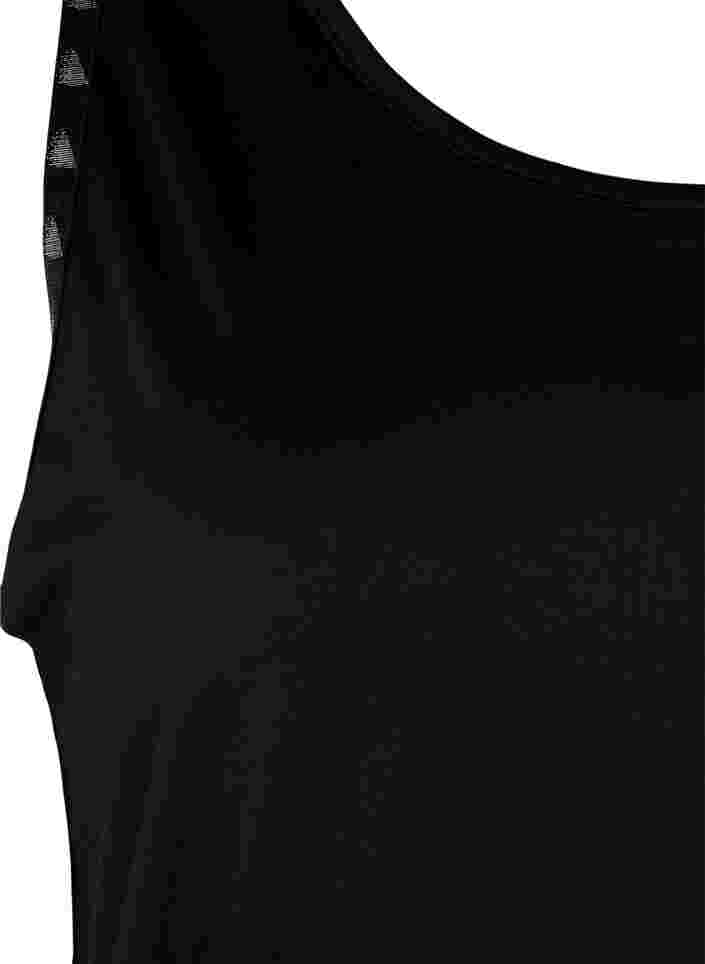 Effen kleur sport topje, Black, Packshot image number 2