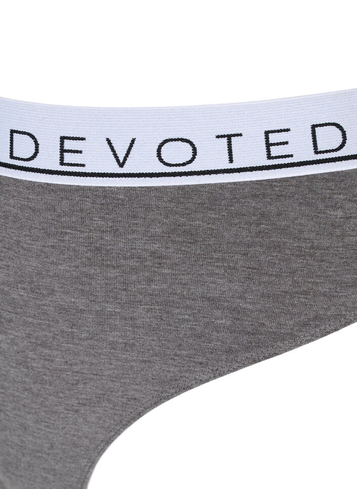 G-string met normale taille, Grijs, Packshot image number 2