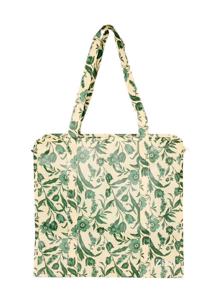 Shoppingtas met ritssluiting, Groen, Packshot image number 0
