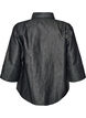 Denimshirt met glitterdraad en 3/4-mouwen, Grijs, Packshot image number 1