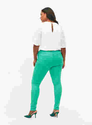 Amy jeans met hoge taille en super slanke pasvorm, Holly Green, Model image number 1