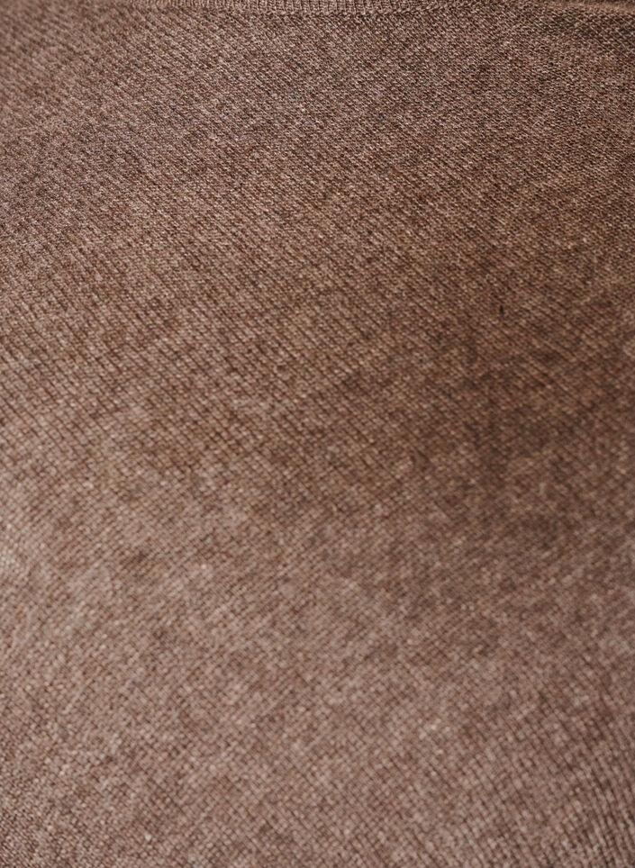 Fijngebreide poncho, Bruin, Packshot image number 2