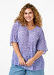 Gebloemde blouse met plooien, Small Flower AOP, Model image number 0
