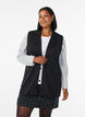 Mouwloze blazer bodywarmer met klassieke revers, Zwart, Model image number 0