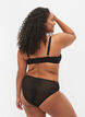 Gestreepte tai slip met normale taille, Black, Model image number 1