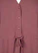 Jurk met korte mouwen en strik in de taille, Rose Brown, Packshot image number 2