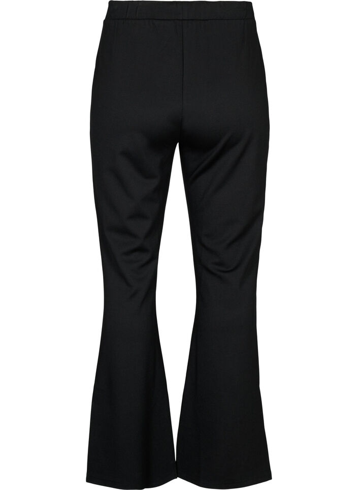 Bootcut broek van viscosemix, Zwart, Packshot image number 1