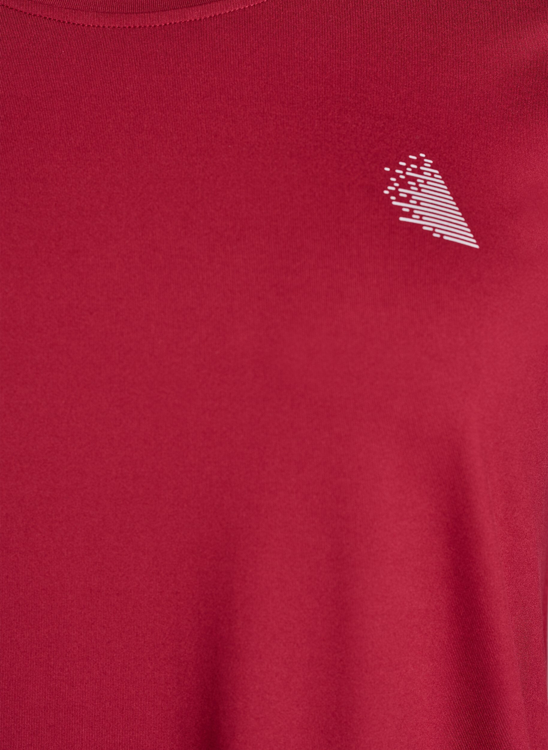 Zizzi Training blouse met 3/4 mouwen, Rood, Packshot image number 2