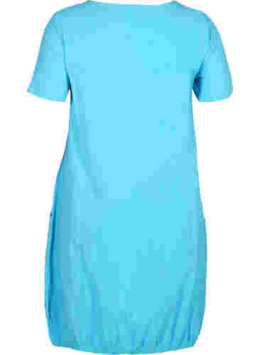 Katoenen jurk met korte mouwen, River Blue, Packshot image number 1