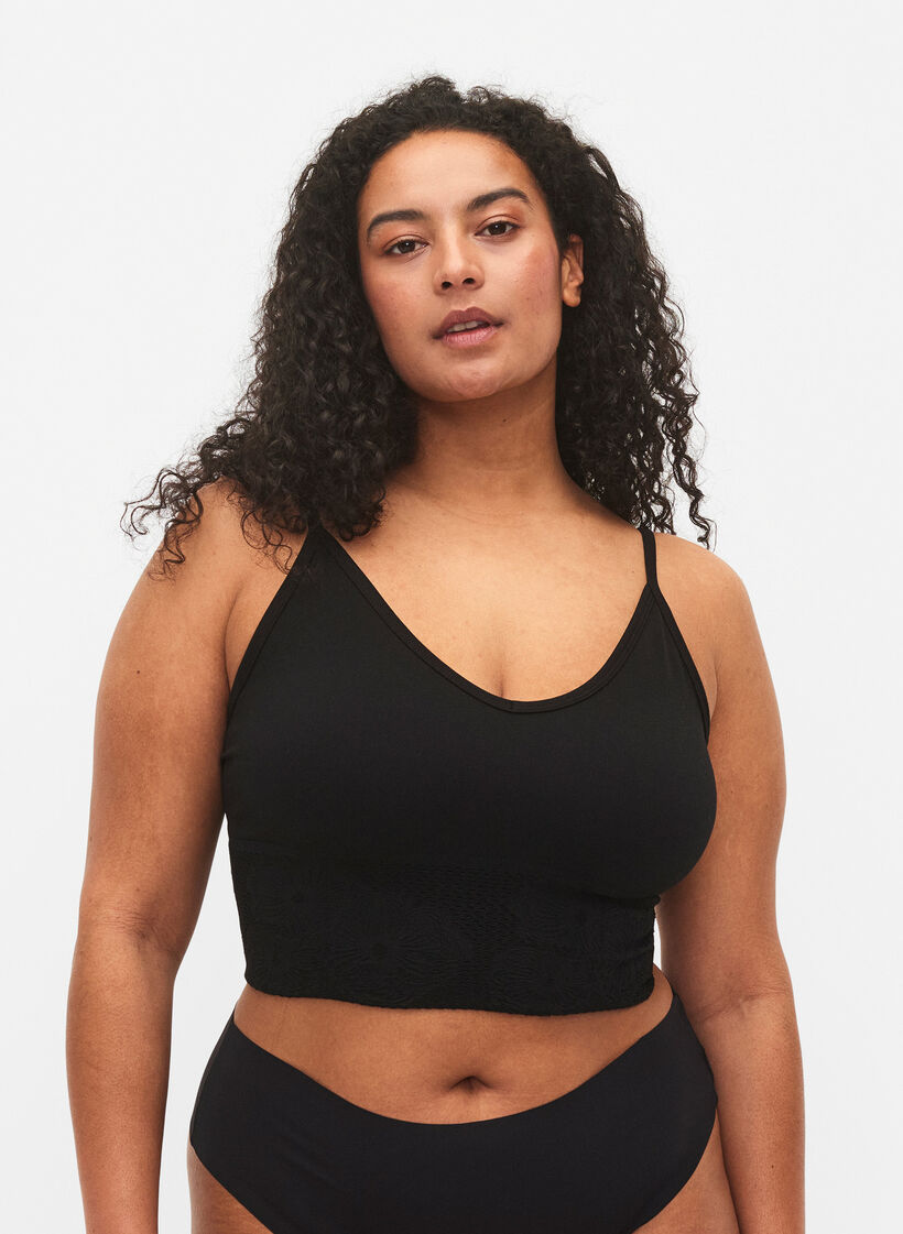 Seamless bh top, Black, Model image number 0