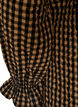 Geruite katoenen jurk met ruches, Bruin, Packshot image number 3