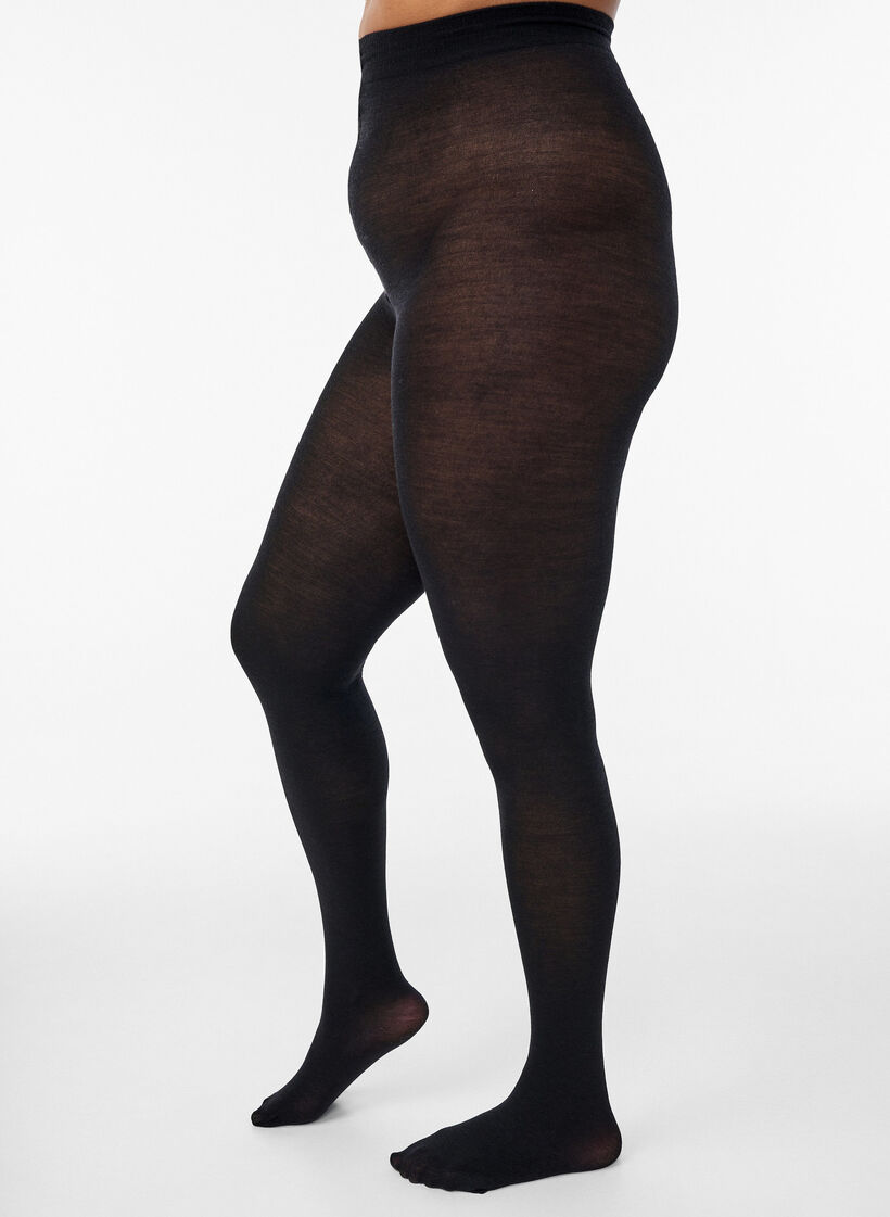 Wollen panty's, Zwart, Model image number 0
