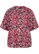  Blouse met V-hals en bloemenprint, Black Flower AOP, Packshot image number 0