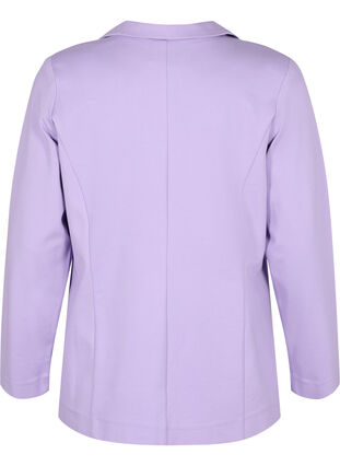 Basic blazer met knoop en sierzakken, Purple Rose, Packshot image number 1