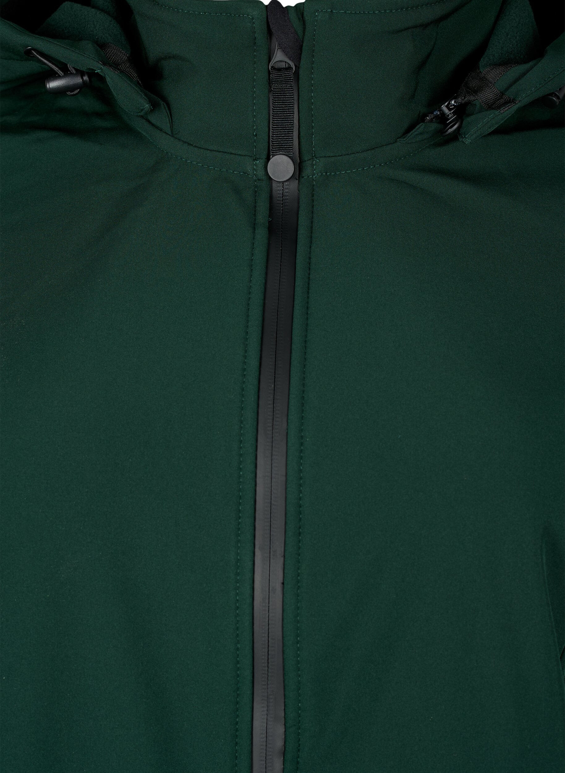 Zizzi Softshell jas met afneembare capuchon, Groen, Packshot image number 2