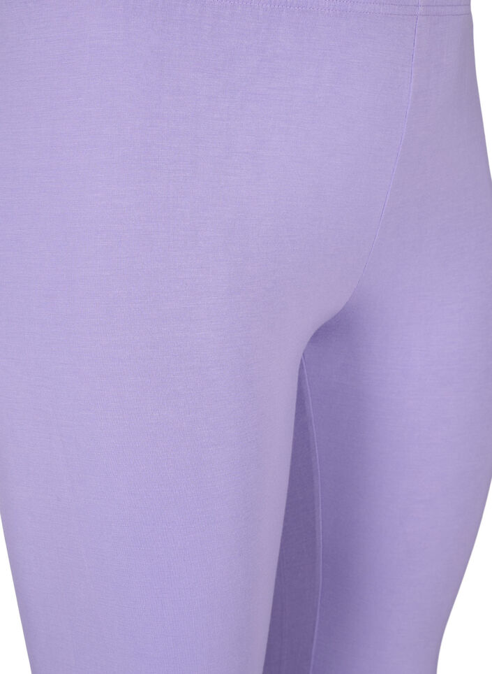 Basic 3/4 legging in viscose, Paars, Packshot image number 2