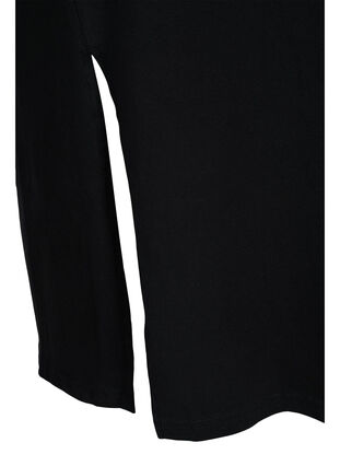 Katoenen midi-jurk met split, Black, Packshot image number 3