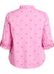 Shirt blouse met strepen en hartjes, Roze, Packshot image number 1