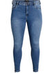 Gecropte Amy jeans met ritssluiting details, Blauw, Packshot image number 0