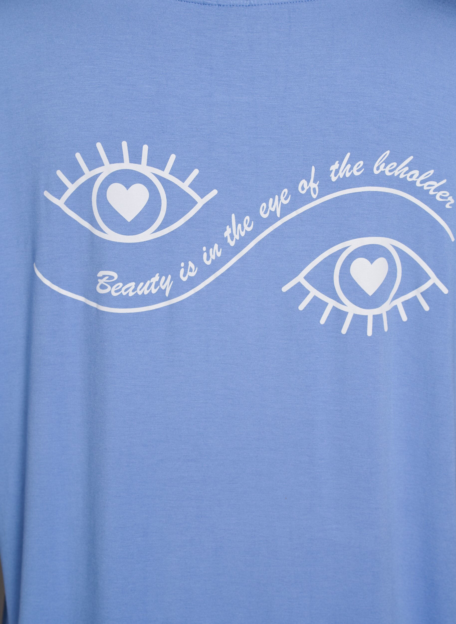 Zizzi Losse nacht T-shirt in viscose, Blauw, Packshot image number 3