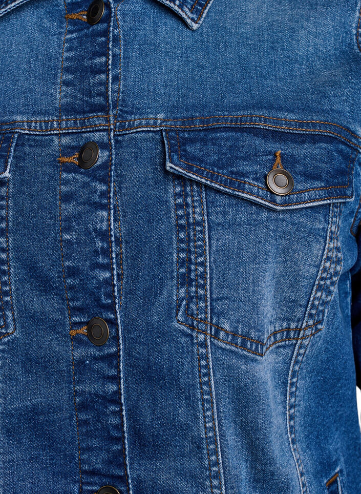Denimjack met een klassieke snit, Blauw, Packshot image number 2
