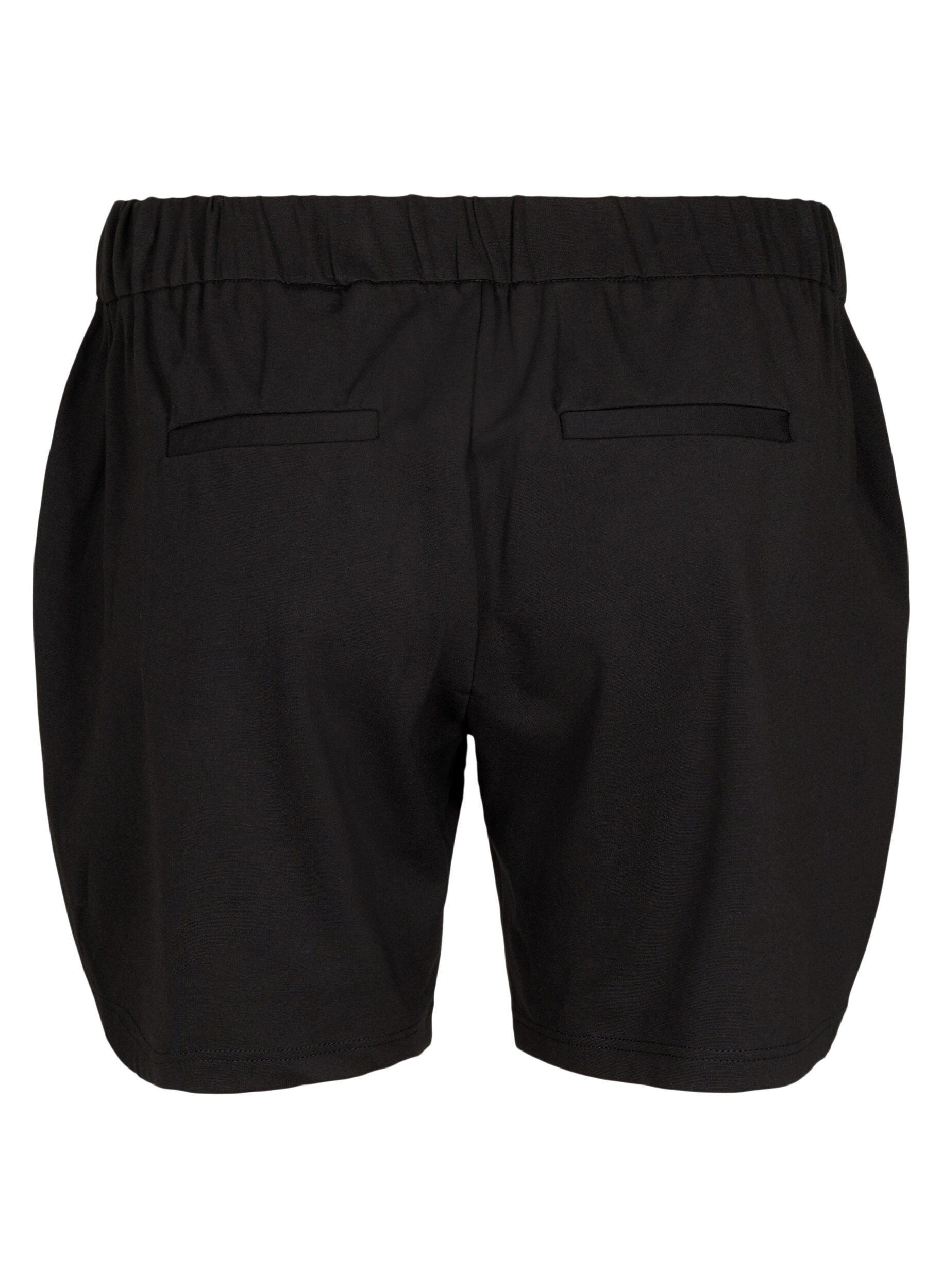 Zizzi Maddison korte broek met normale pasvorm, Black, Packshot image number 1