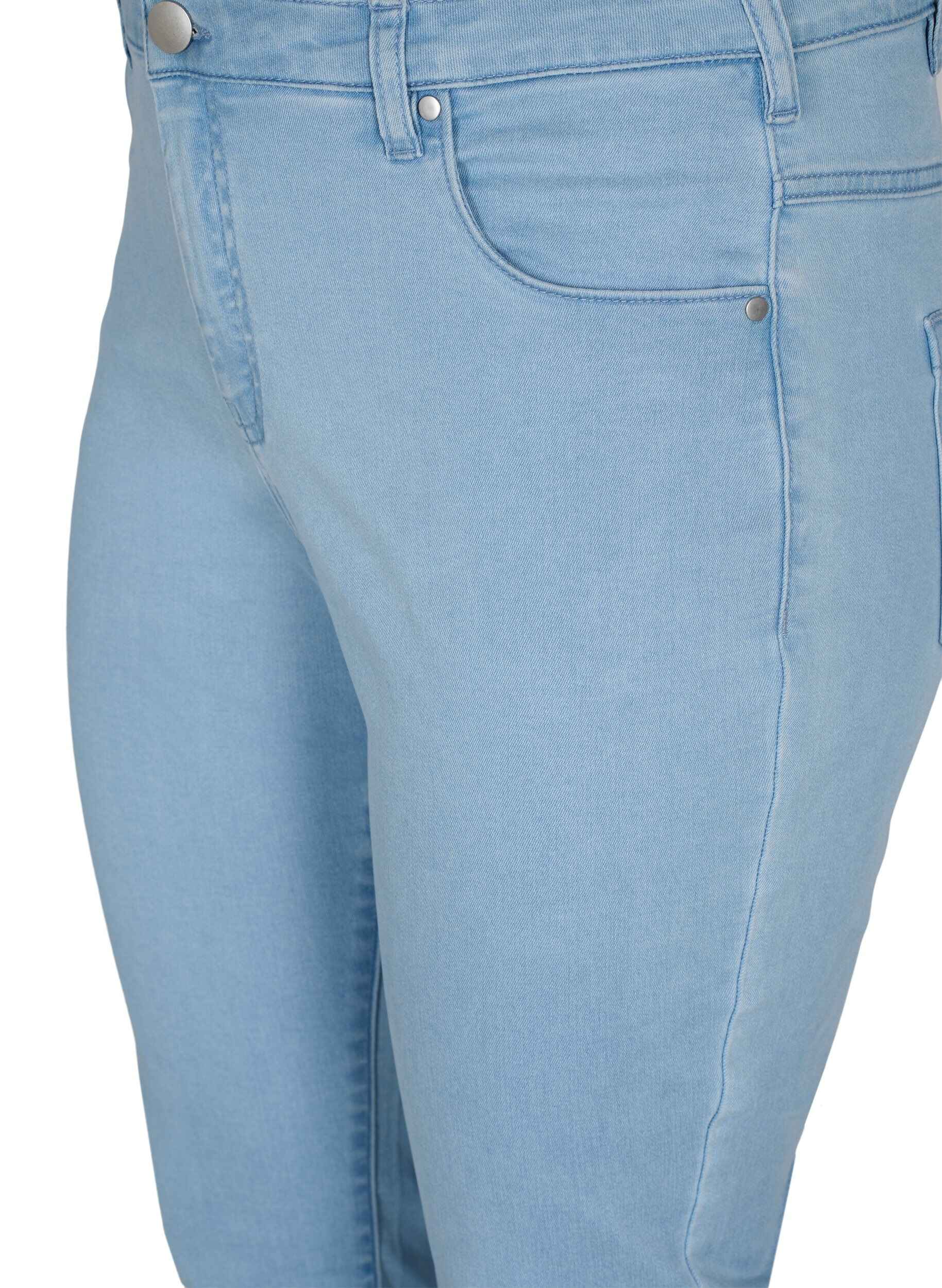 Zizzi Slim fit Emily jeans met normale taille, Blauw, Packshot image number 2