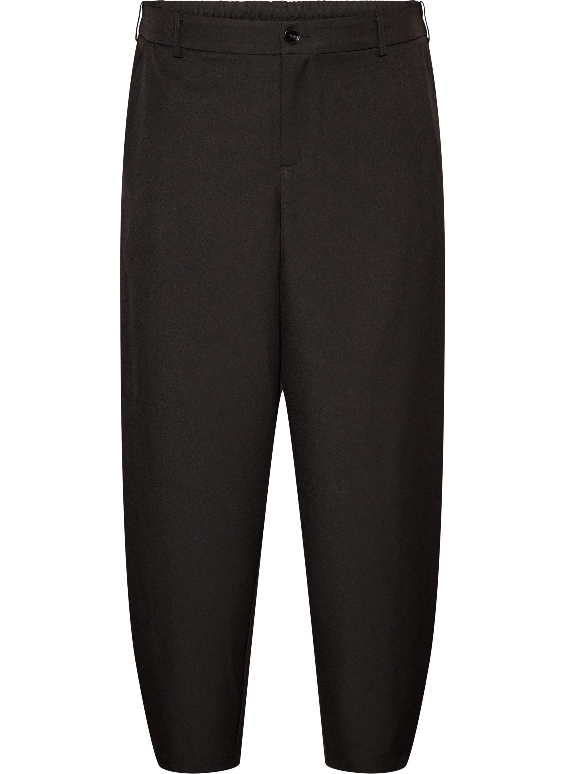 Broek met hoge taille en barrel fit