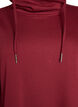 Kort sweatshirt jurk met hoge kraag en zakken, Rood, Packshot image number 3