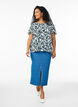 Viscose blouse met korte mouwen en print, Groen, Model image number 1