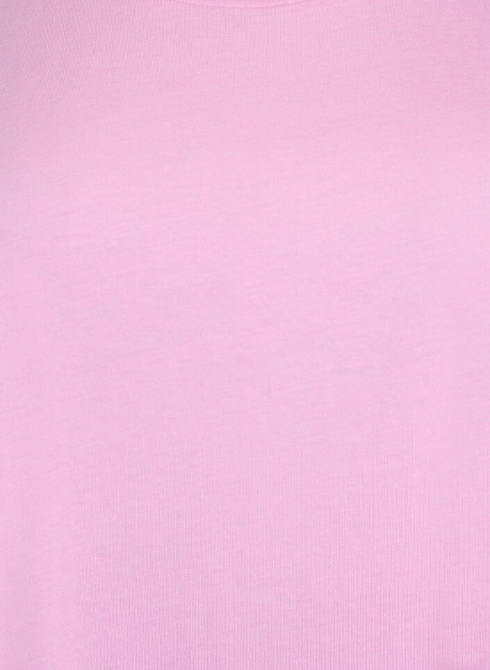 T-shirt met korte mouwen van katoenmix, Roze, Packshot image number 2