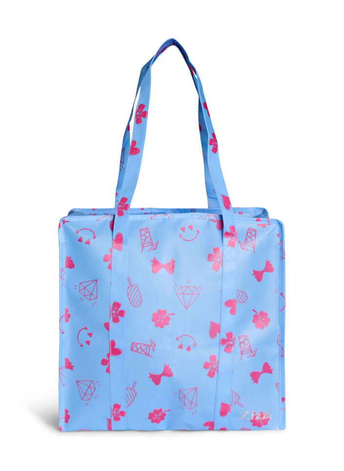 Shoppingtas met ritssluiting, Blauw, Packshot image number 1