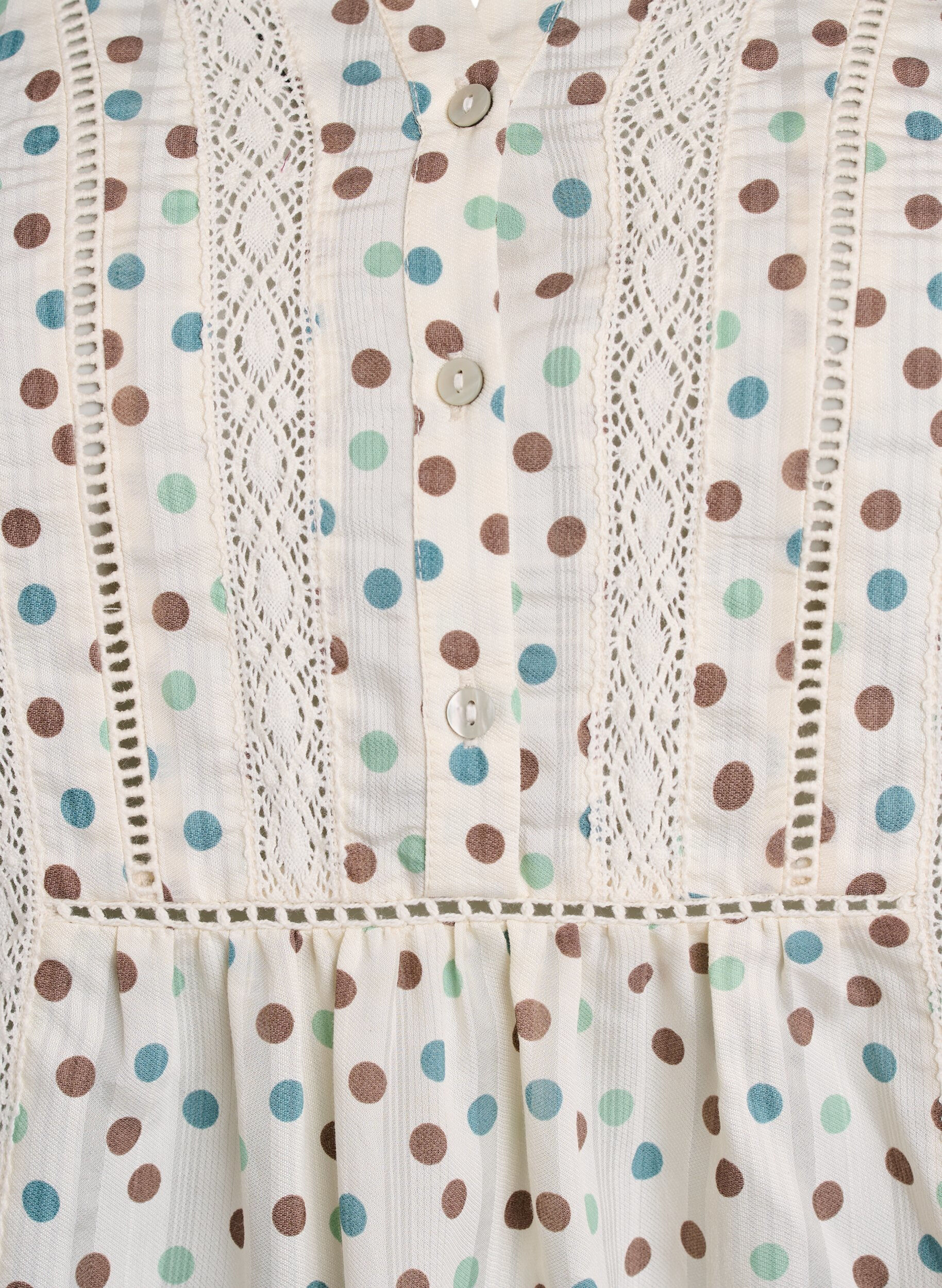 Zizzi Blouse met print en 1/2 mouwen, Wit, Packshot image number 2