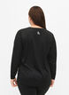Trainingsblouse met lange mouwen en reflecterende details, Black, Model image number 1