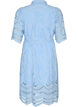 Blousejurk in broderie anglaise met strikceintuur, Blauw, Packshot image number 1