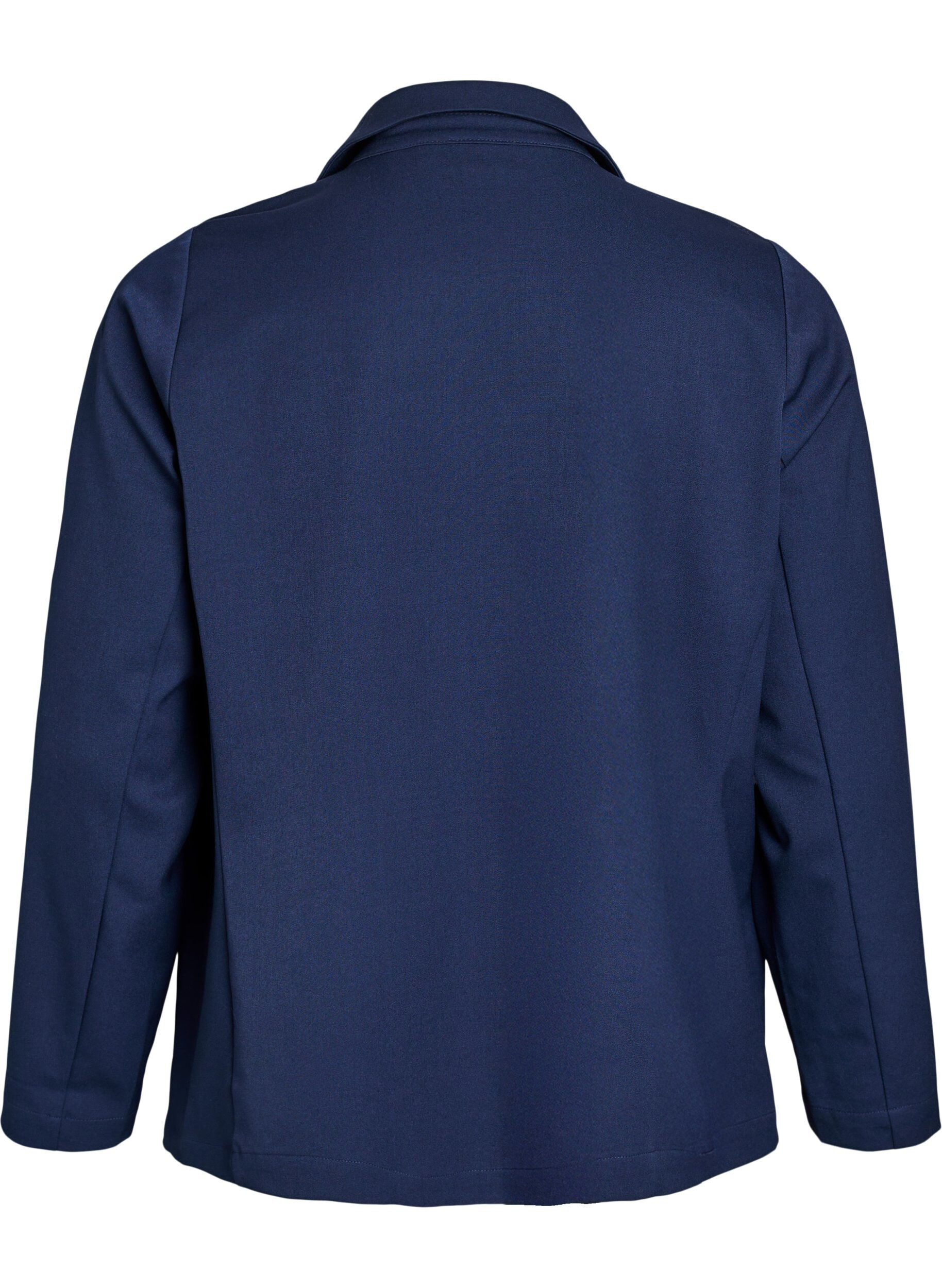 Zizzi Open blazer met zakken, Blauw, Packshot image number 1
