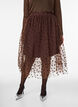 Midi-tule rok met hartjes, Bruin, Model image number 0