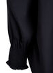 Blouse met ruches kraag en plooien, Zwart, Packshot image number 3