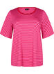 T-shirt met TENCEL™ Lyocell en strepen, Roze, Packshot image number 0