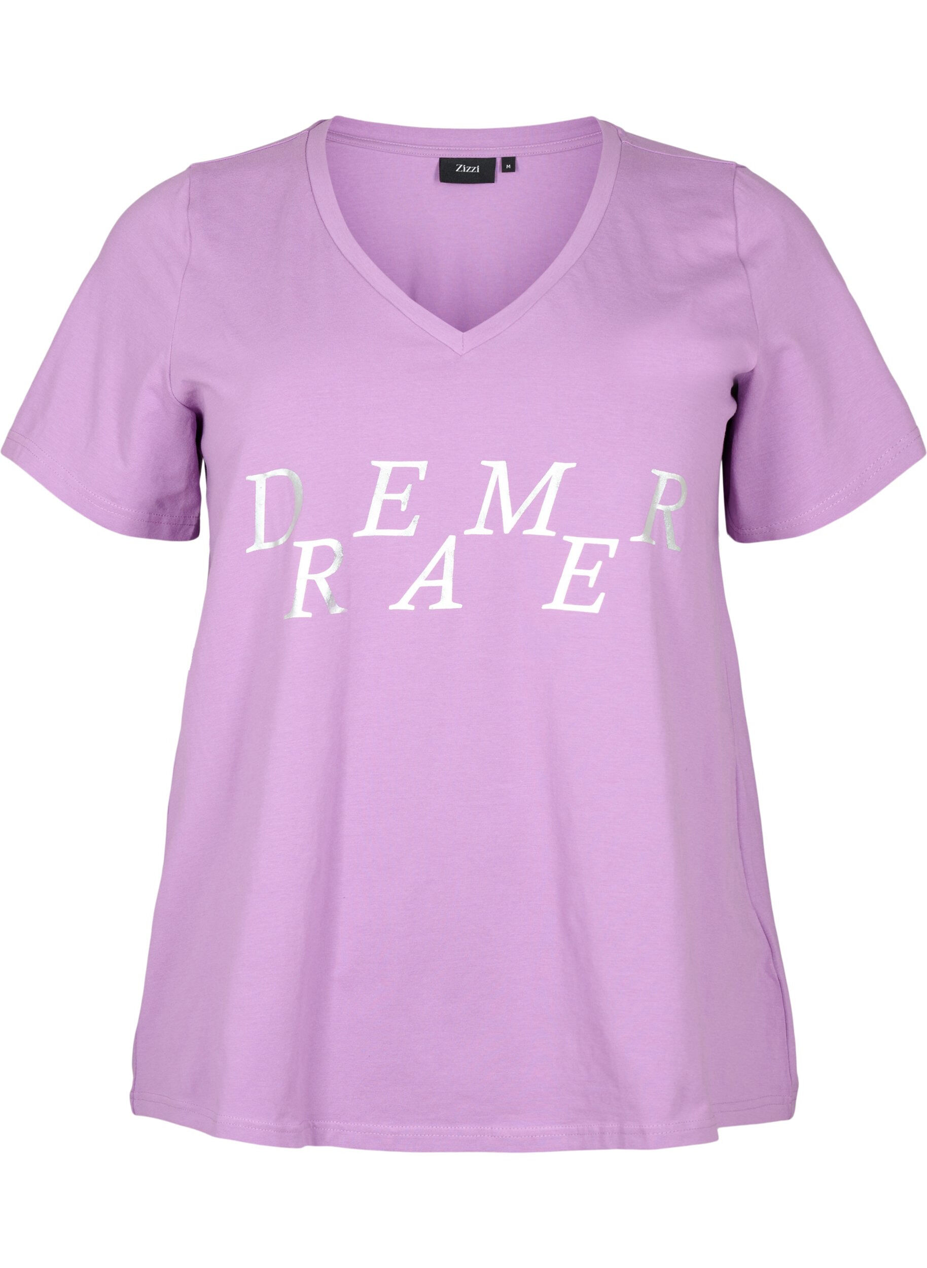 Zizzi Katoenen nachthemd met tekstopdruk, L.Crystal w.Dreamer, Packshot image number 0